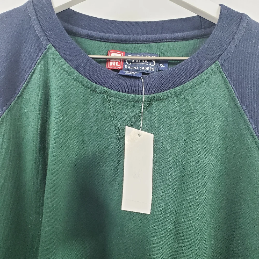 Chaps Ralph Lauren Colorblock Dad Sweatshirt Vintage 90s NEW - Picture 6 of 6